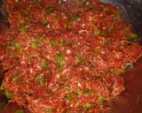 A picture of step 1 of Gola kabab.