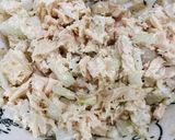 A picture of step 1 of Tuna Salad and Cheese Egg Wrap | Low-Carb High-Protein.