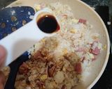 A picture of step 4 of Ham Fried Rice (ハムチャハン).