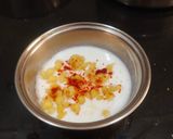 A picture of step 1 of Tadka Boondi Raita.