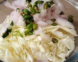 A picture of step 1 of Gabbage pakoras.