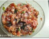 油豆腐鑲肉的食譜步驟1照片
