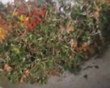 A picture of step 2 of Chiwad bhaji besan.