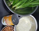 Hình bước làm 1 của món Xôi lá dứa