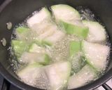 A picture of step 1 of Boiled Bottle Gourd with Fermented Tofu Dip and Boiled Eggs.