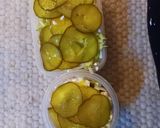 A picture of step 8 of "Zucchini and Pickles" vegan salad.
