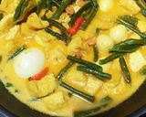 Foto langkah ke 4 dari resep Gulai kacang panjang tahu telur puyuh.