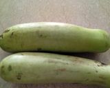 A picture of step 1 of Bhuni Lauki.