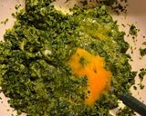 A picture of step 1 of Kuku Sabzi (vegetable kuku).