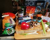 A picture of step 2 of Noodle soup (Tom Yam soup).
