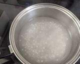 A picture of step 2 of Sabudana kheer.