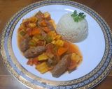 A picture of step 10 of Kofta with Potatoes and Vegetables.