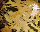 A picture of step 3 of Dahiwali bhindi sabzi (no onion no garlic recipe).