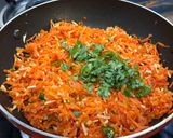 A picture of step 6 of Karnataka Style Carrot Palya.