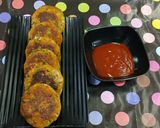 A picture of step 5 of Raw Banana sweet potato cutlets.