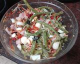 Foto del paso 5 de la receta: Ensalada de judías verdes con tomate, mozzarella, jamón cocido y huevo duro