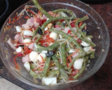 Foto del paso 5 de la receta: Ensalada de judías verdes con tomate, mozzarella, jamón cocido y huevo duro