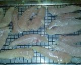 A picture of step 1 of "Yellow Box" Chicken Strips.
