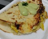 Foto del paso 11 de la receta: Quesadillas🧀de pollo🍗y vegetales🥙en salsa🌮de cilantro🌿🧀🌯