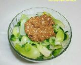 Hình bước làm 5 của món Cải Chíp Trộn Tương Đậu 청경채 무침