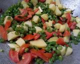 A picture of step 3 of Beans allu ki sabji.