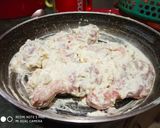 A picture of step 3 of KFC style fried chicken drumstick.
