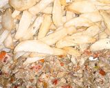 A picture of step 2 of French fry and egg sauce.