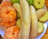 Foto del paso 1 de la receta: Gelatina de frutas 🥝🍊🍎🍌