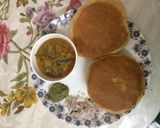 A picture of step 3 of Crispy rava poori with potato sabji.