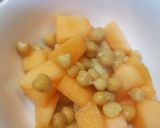 A picture of step 1 of Chana fruit chat.