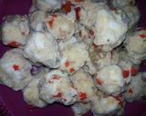 A picture of step 3 of Yam balls.