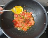 A picture of step 4 of Radish pod paneer masala.