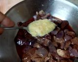 A picture of step 1 of Beef Karahi Kaleji.
