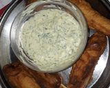 Foto del paso 3 de la receta: Panchos fritos con masa y salsa de ajo