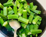 A picture of step 2 of Vindi Aloo fry (Okra Potato fry).