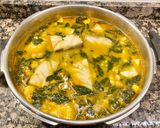 Foto del paso 7 de la receta: Bacalao desalado con espinacas y garbanzos