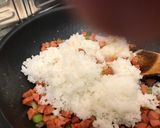 A picture of step 3 of Omerice (Egg over Rice).