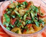 A picture of step 4 of Achari sabzi.
