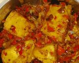 A picture of step 10 of Awara with sauce.