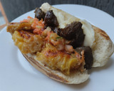 Foto del paso 7 de la receta: Sánduche🥯de carne,🍖queso🧀y plátano🥙maduro🌮