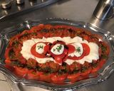 Une image de l'étape 7 de Salade de tomates roses à la mozzarella di buffala, persil et crème de balsamique.