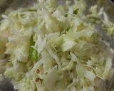 A picture of step 2 of Cabbage sambharo.