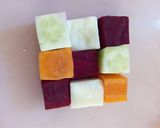 A picture of step 4 of Cube winter special salad.