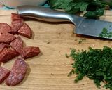Bakonyi gombaleves kolbásszal recept fázis 1 fotója