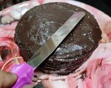 A picture of step 7 of Eggless Wheat flour Dark Chocolate Cake.