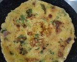 A picture of step 6 of Crispy and tasty Besan chilla or veg omelette.
