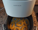 Foto del paso 1 de la receta: Ensalada cuatro estaciones con anillos a la romana en Airfryer