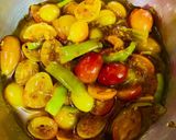 A picture of step 2 of Karonda pickle.