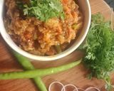 A picture of step 5 of Baigan ka bharta.