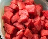 A picture of step 1 of Watermelon Olives & Feta Salad/Salsa: An Exotic Mediterranean Summer Cool...😎.